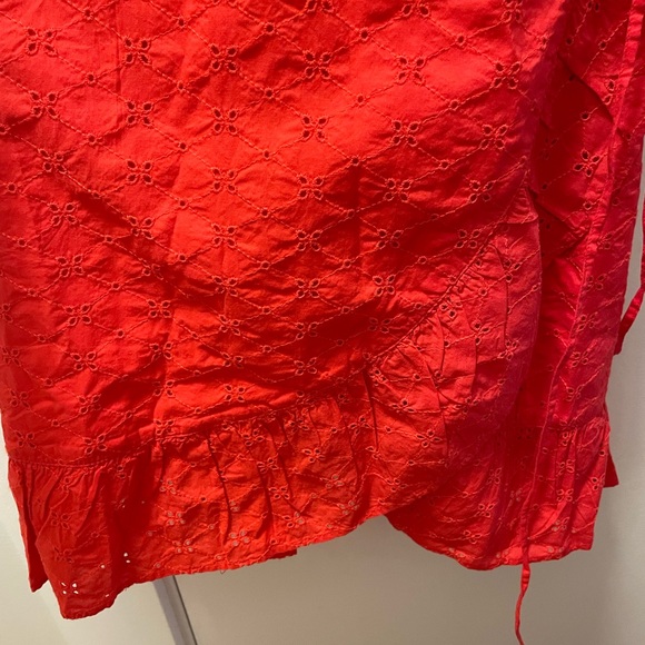 Cherry red Gap eyelet wrap dress, BNWT! - Picture 4 of 5